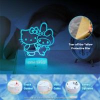 Honrg Kitty Lamp Kitty Room Decor Night Light With Remote Smart Touch 16 Colors Changing Dimmable Cute Table Lamp Gifts For Ch