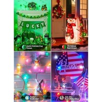 Minetom Color Changing String Lights Outdoor 22 Colors 33Ft 100 Led Fairy String Lights With Remote Twinkle Christmas Tree Lig