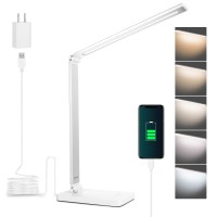 Mafiti Led Desk Lamp For Home Office Touch Desk Light 5 Light Modes 3 Brightness Foldable Table Lamp With Adjustable Arm Eyecar