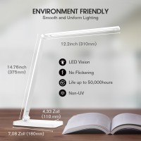 Mafiti Led Desk Lamp For Home Office Touch Desk Light 5 Light Modes 3 Brightness Foldable Table Lamp With Adjustable Arm Eyecar