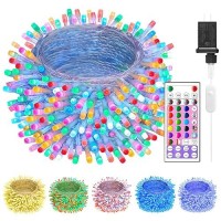 Minetom String Lights Color Changing 22 Colors 66Ft 200 Led Fairy String Lights With Remote Twinkle Fairy Lights Indoor With 1