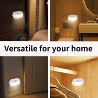 6 Pack Motion Sensor Light Indoor Closet Light Without Wiring Cordless Batterypowered Led Night Light Stickanywhere Wall Li