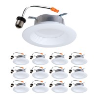 Halo Lte 4 Inch Led Recessed Lighting 12 Pack Dimmable Baffle Trim Retrofit Can Lights 3000K Bright White 8W65W 620 Lumens