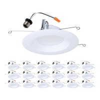 Halo Lte 56 Inch Led Recessed Lighting 18 Pack Dimmable Baffle Trim Retrofit Can Lights 3000K Bright White 9W75W 720 Lume