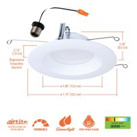 Halo Lte 56 Inch Led Recessed Lighting 18 Pack Dimmable Baffle Trim Retrofit Can Lights 3000K Bright White 9W75W 720 Lume