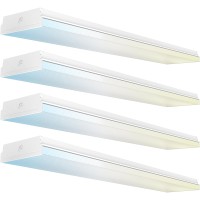 Sunco 4 Pack 60W 8 Inch Led Commercial Industrial Warehouse Workshop Prisma Wraparound Light 7200 Lumens 3 Cct 4000K Cool Whit