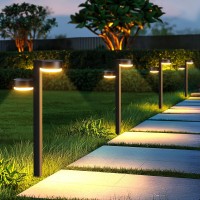 Letmy Solar Pathway Lights Outdoor 6 Pack Dualhead Solar Lights Outdoor Waterproof 2X Brighter 24 Led Outdoor Solar Lights U