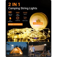 Camping Lights String 2 In 1 Outdoor String Lights With 5 Lighting Modes Led String Lights Outdoor Waterproof Ipx4 Portable Camp