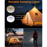 Camping Lights String 2 In 1 Outdoor String Lights With 5 Lighting Modes Led String Lights Outdoor Waterproof Ipx4 Portable Camp