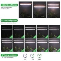 Led Grow Light Strips For Indoor Plants Full Spectrum 120 Leds 157 With 4 Install Methods 61216H Timer 10 Dimmable Levels