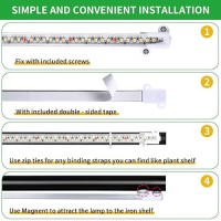 Led Grow Light Strips For Indoor Plants Full Spectrum 120 Leds 157 With 4 Install Methods 61216H Timer 10 Dimmable Levels