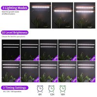 Led Grow Light Strips For Indoor Plants Full Spectrum 240 Leds 157 With 4 Install Methods 61216H Timer 10 Dimmable Levels