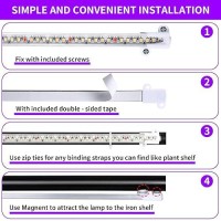 Led Grow Light Strips For Indoor Plants Full Spectrum 240 Leds 157 With 4 Install Methods 61216H Timer 10 Dimmable Levels