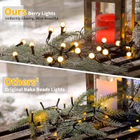 Odeetronic Globe String Lights 656Ft 200 Led Warm White Fairy Lights Remote Indoor Berry String Lights 8 Modes Waterproof Ou