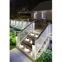 Jsot Fence Lights Fence Post Solar Lights Outdoor Fence Lights White Solar Step Lights For Outside Suitable For Stair Deck Gar