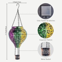 Stargarden Hot Air Balloon Solar Lantern Flower Hollow Out Lanterns Decorative Outdoor Colorful Hot Air Balloon Handmade Light