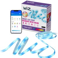 Wiz Rgb Led Light Strip 50 Ft Cut To Fit 16 Million Colors Shades Of White Preset Light Modes Connects To Your Wifi Voi