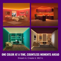 Wiz Rgb Led Light Strip 50 Ft Cut To Fit 16 Million Colors Shades Of White Preset Light Modes Connects To Your Wifi Voi