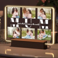 Personalised Gifts For Mum- Birthday Gifts For Mum Mother Customised Photo Album Night Light,Custom Photo Frame Plaque Personalised Presents For Mum Mother'S Day