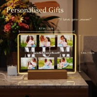 Personalised Gifts For Mum- Birthday Gifts For Mum Mother Customised Photo Album Night Light,Custom Photo Frame Plaque Personalised Presents For Mum Mother'S Day