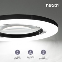 Neatfi Xl Bifocal Led Magnifying Lamp 7Inch Acrylic Lens 5D20D Magnification Handsfree Dimmable 84 Smd Led Adjustable A