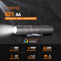 Tunenge S21 Aa Rechargeable Mini Flashlight 880 High Lumen Led Flashlight Magnetic Tail Switch Edc Pocket Flashlight Suitable