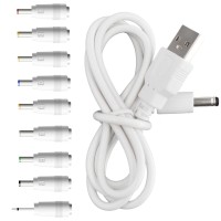 5V Dc Power Cord Replacement Charger Usb To Dc Plug Charging Cord With 9 Connectors Adapters For Moon Lamp Massage Wand Route