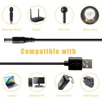 5V Dc Power Cord Replacement Charger Usb To Dc Plug Charging Cord With 9 Connectors Adapters For Moon Lamp Massage Wand Route