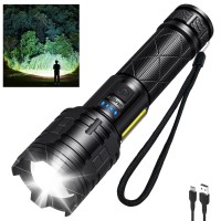 Qiujin Rechargeable Flashlights High Lumens 990000 Lumen Super Bright Led Flashlight With 7Modes Waterproof Powerful Usb Han