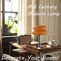 Glivpny Glass Bedside Table Lamp For Bedroom Mid Century Modern Mushroom Lamp Retro Egg Tart Lamp Cute Nightstand Lamp For Gir