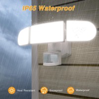 Battery Powered Led Flood Light Outdoor 1800Lm Motion Sensor Security Lights 5000K Ip65 Waterproof Wireless Flood Light Batt