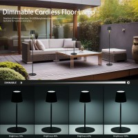 Imqsqik 2Pack Cordless Floor Lamp For Outdoorindoor Builtin 6800 Mah Battery Led Battery Operated Lamp Rechargeable With Tou