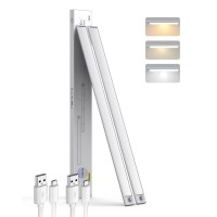 Thedeco 24 Under Cabinet Lights 114Led 3Cct Dimmable Under Counter Lighting 2 Pack Stickon Motion Sensor Closet Lights Wi