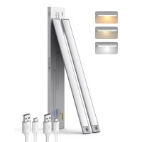 Thedeco 20 Under Cabinet Lights 94Led 3Cct Dimmable Under Counter Lighting 2 Pack Stickon Motion Sensor Closet Lights Wir