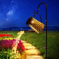 Lureshine Solar Watering Can With Lights Outdoor Garden Decor Waterproof Star Solar Garden Lights For Table Deck Yard Lawn Patio