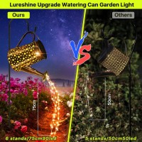 Lureshine Solar Watering Can With Lights Outdoor Garden Decor Waterproof Star Solar Garden Lights For Table Deck Yard Lawn Patio