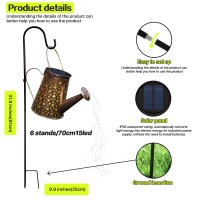 Lureshine Solar Watering Can With Lights Outdoor Garden Decor Waterproof Star Solar Garden Lights For Table Deck Yard Lawn Patio