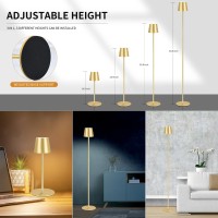 Imqsqik 2Pack Cordless Floor Lamp For Outdoorindoor Builtin 6800 Mah Battery Led Battery Operated Lamp Rechargeable With Tou