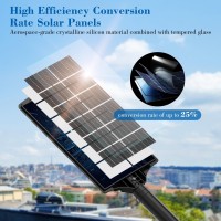 2000W Solar Street Lights Outdoor 2 Pack Solar Lights Outdoor Waterproof 6500K Solar Parking Lot Lights Commercial Dusk To Da