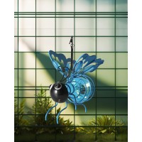 Istatue Solar Hanging Metal Butterfly Light Weather Resistant Decorative Lights With Bouncy Springs For Garden And Patio Spr