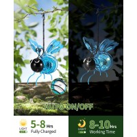 Istatue Solar Hanging Metal Butterfly Light Weather Resistant Decorative Lights With Bouncy Springs For Garden And Patio Spr