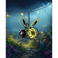 Istatue Solarpowered Hanging Bee Light Metal Led Outside Bugs With Bouncy Springs Solar Fairy Lights For Outside Garden Dec