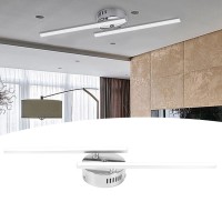 Led Ceiling Lamp 14W 2000Lm Modern Ceiling Light For Home Restaurant Warm Light Ac85-265V For Hallway, Living Room, Dining Room, Kitchen 2-Strip