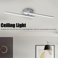 Led Ceiling Lamp 14W 2000Lm Modern Ceiling Light For Home Restaurant Warm Light Ac85-265V For Hallway, Living Room, Dining Room, Kitchen 2-Strip