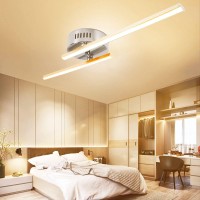 Led Ceiling Lamp 14W 2000Lm Modern Ceiling Light For Home Restaurant Warm Light Ac85-265V For Hallway, Living Room, Dining Room, Kitchen 2-Strip