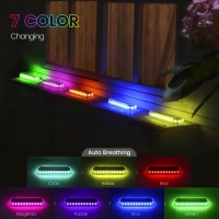 Honalia Solar Step Lights Outdoor Waterproof Led Rgb Color Changing Stick On Solar Lights Auto On Off Deck Step Lights Solar P