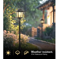 Pasamic 63 Aluminum Solar Lamp Post Light Outdoor 2 Pack Solar Floor Lamp Waterproof Solar Powered Lamp Post For Garden Path