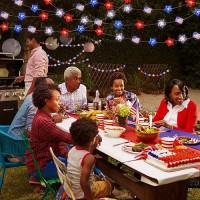 Coquimbo 4Th Of July Decorations String Lights Red White Blue String Lights With 30 Led 10Ft Flag Stars Patriotic Lights Batte