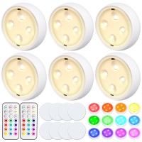 Cadrim Puck Lights 13 Colors Changeable Led Puck Lightings Led Lights For Bedroom Under Cabinet Lights Under Cabinet Lightin