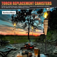 Zhulerzil Torch Replacement Canisters 16 Oz Torch Refillable Canisters Bamboo Torch Fuel Can Citronella Tabletop Torches Can